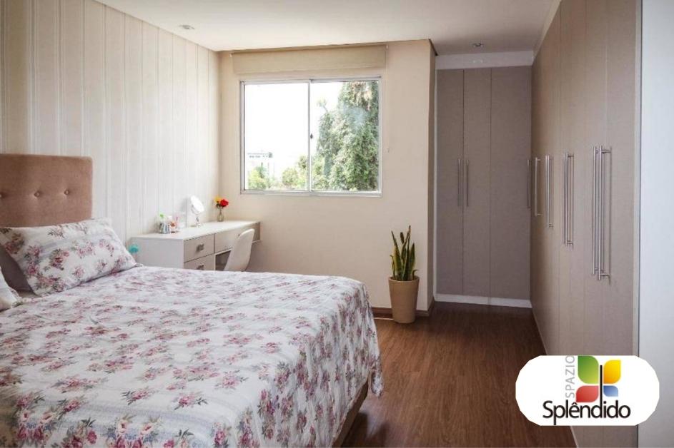Quarto de casal com armários planejados - Apartamento 106m²